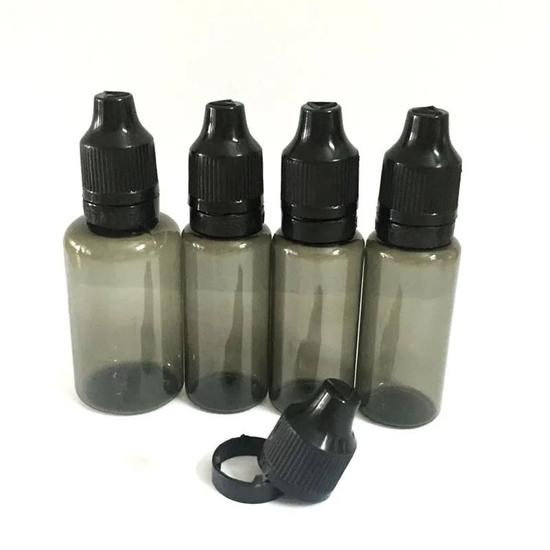 

5ml 10ml 15ml 20m 30ml 50ml Pet Black Bottles Plastic Dropper Empty Bottle Childproof Tamper Evident Bottle E Liquid Bottle