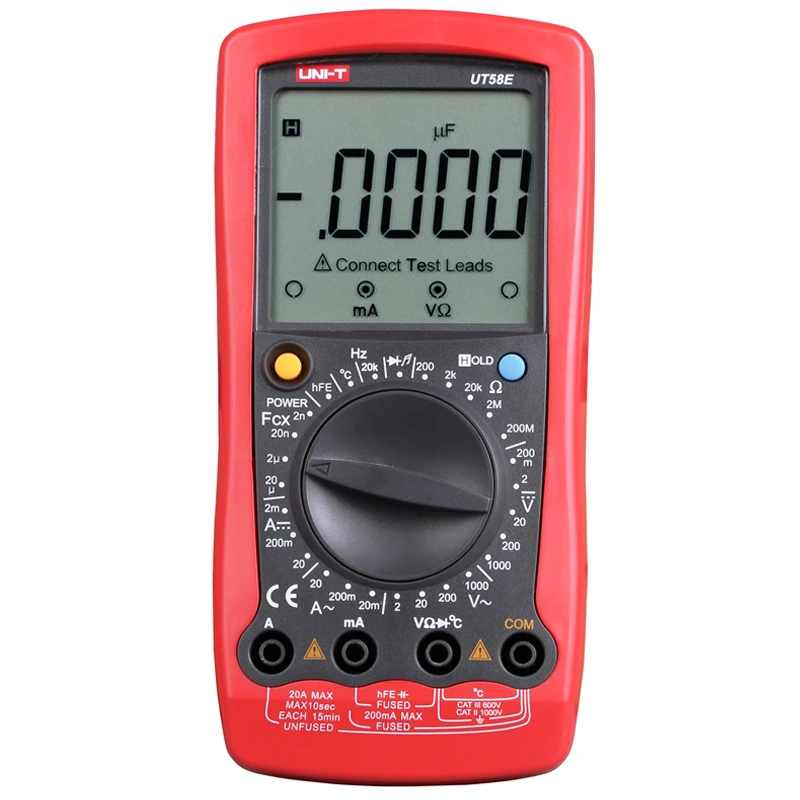 manual multímetro digital geral; resistência capacitância frequência teste de temperatura