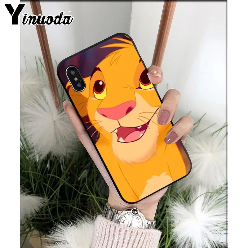 Yinuoda Lion King Simba TPU Мягкий силиконовый черный чехол для телефона iPhone 5 5Sx 6 7 7plus 8 8Plus X XS MAX XR - Цвет: A12