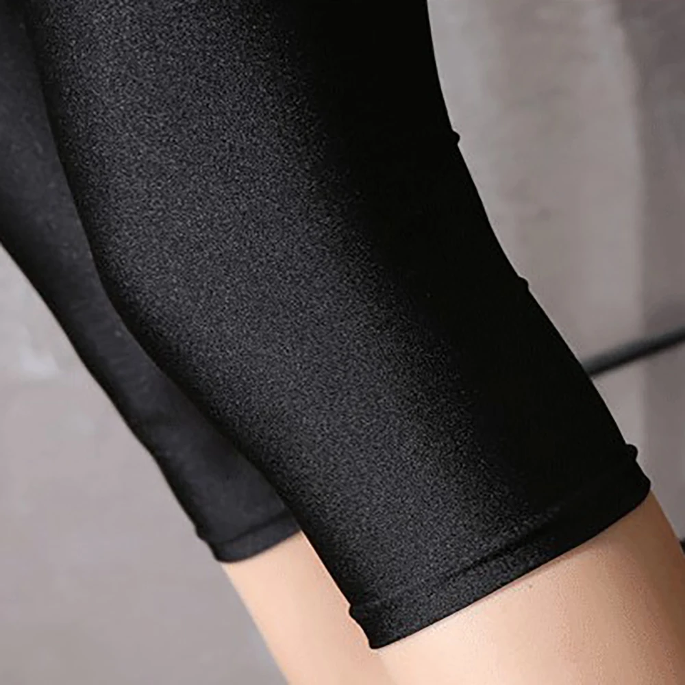 Yming, женские блестящие черные леггинсы, плюс размер, глянцевые штаны, формирующие тренировки, леггинсы, Chinlon, эластичные сексуальные леггинсы, колготки для женщин