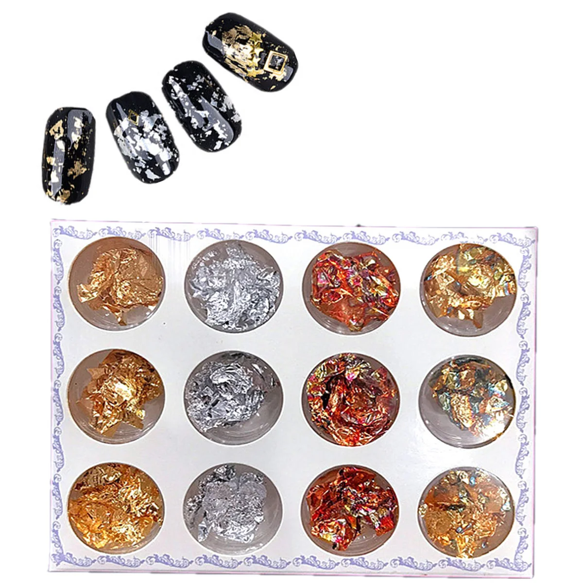 Transfer Tin Foil Kuku Emas Sliver DIY Nail Art Foil Pembungkus Transfer Kilat Bisa Dekorasi