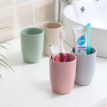 

Eco-friendly Bamboo Fiber Toothbrush Cup Wash Tooth Mug Bathroom Cup Water Children Breakfast Plastic Milk Drink Cup 2019 New