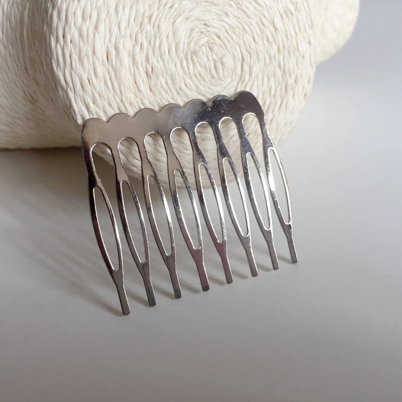 

40*39MM 40PCS White nickel Color Metal Hair Comb Claw Hairpins DIY Jewelry Findings&Components