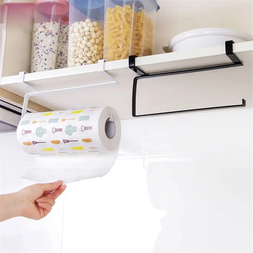 

Home Organizer Toilet Shelf Paper Roll Rack Tissue Hanger Under Cabinet Towel Holder Bathroom Kitchen Accessories