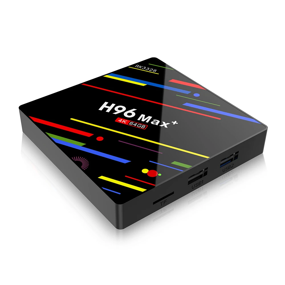 ТВ-приставка H96 MAX Plus RK3328 Android 8,1 4 Гб ОЗУ 64 Гб ПЗУ смарт-приставка 4K H96Max+ медиаплеер