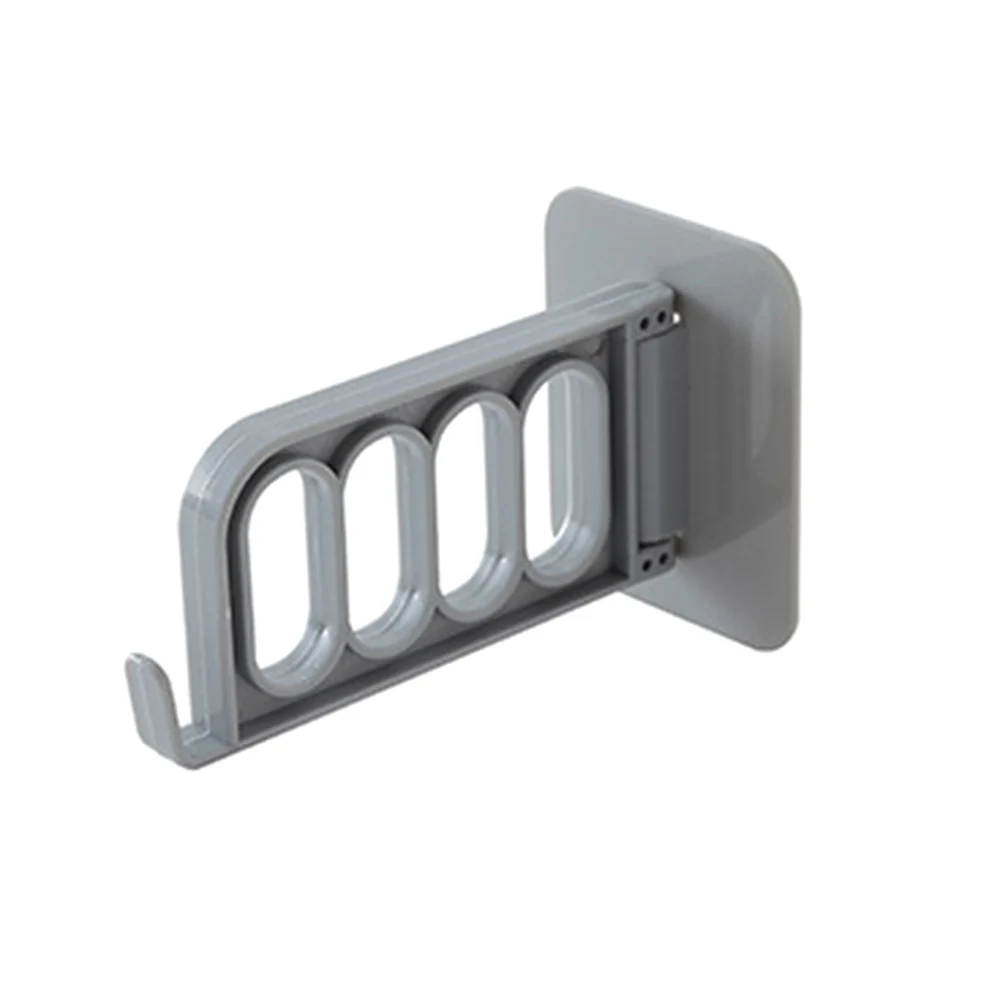 

Folding Durable Hanger Hook Clothes Storage Rack Multifunctional Practical Plastic Seamless Wall-mounted Storage Rack