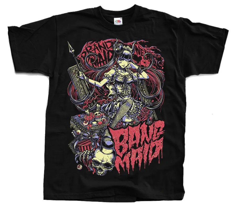 

BAND-MAID Poster, ver. 1 T-Shirt (Black) S-5XLHipster O-Neck Cool Tops
