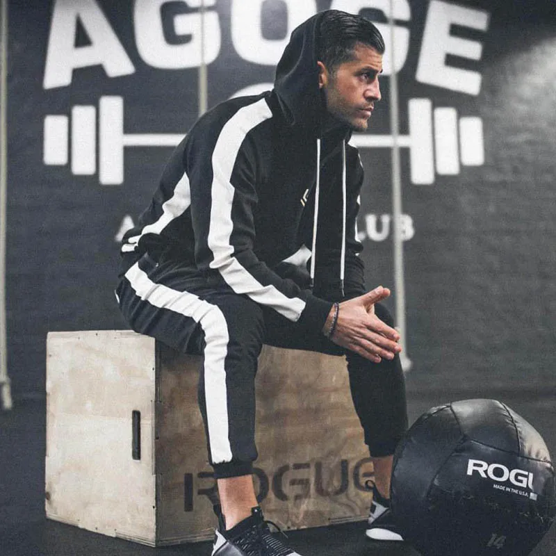 

Sport Suit Autumn Winter Tracksuit Set Men Running Suit Gym Sportswear Fitness Bodybuilding Men's Hoodie+Pants Mens Sports Suits