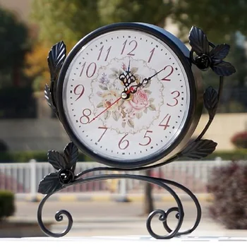 

2016 European Retro Table Clock Metal Desk Clock Creative Saat Digital Clock Reloj Reveil Clocks Masa Saati Relogio de mesa Klok