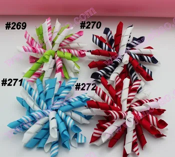 

free shipping 160pcs 3.5'' korker hair clips SEW ONES) mix color korker hair bow New girl hair accessories