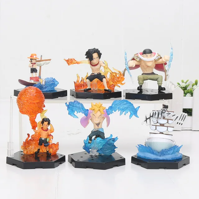 Best Offers 6Pcs/set One Piece Figure MARCO Edward Newgate Portgas D Ace Fire Fist Collection Figure Set Gifts