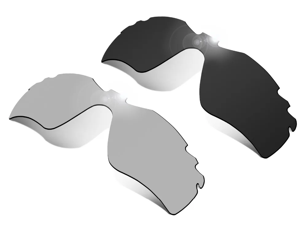 Glintbay 2 Pieces Polarized Sunglasses Replacement Lenses for Oakley Radar Path Vented Stealth Black and Silver Titanium | Аксессуары