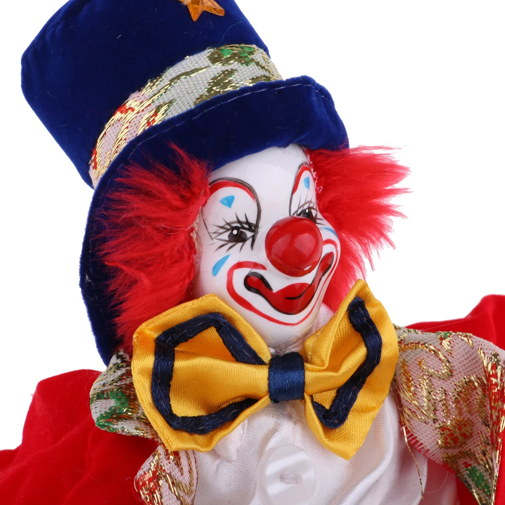 Funny Smile Clown Man Figure Doll Toy Halloween Decor Ornaments Birthday Gift 41cm #2 Porcelain Dolls Making