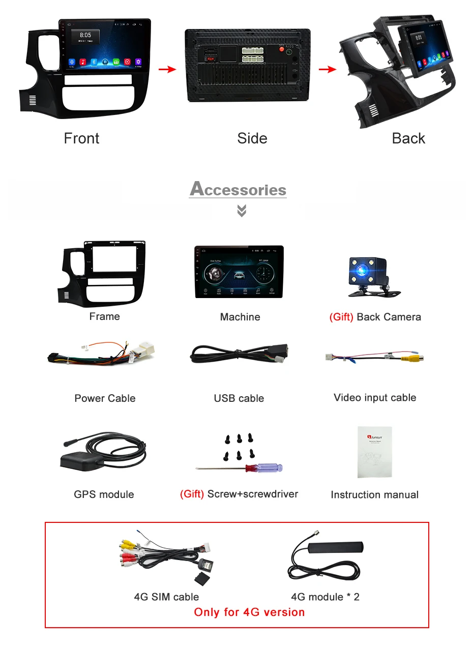 Clearance AWESAFE 2 din Android 8.1 Car DVD Player GPS for Mitsubishi Outlander 3 2012 2013 2014 2015 2016 2017 2018  Car Stereo Radio 18