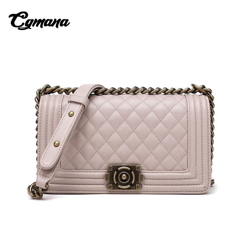 

CGmana Women handbag 2018 Luxury Handbags Women Bags Designer Simple Shoulder Messenger Bag Lingge Chain Handbag Bolsa Feminina
