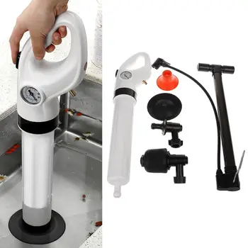 

Free postage High Pressure Pump Cleaner Dredge Toilet Plunger Air Drain Blaster Sink Pipe Clogged Remover Bathroom Pipe Bathtub