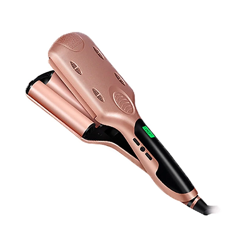

Three Tube Hair Curler Triple Barrel Deep Wave Water Ripple Egg Rolls Hair Curling Hair Styling Tool(Gold 26Mm Eu Plug)