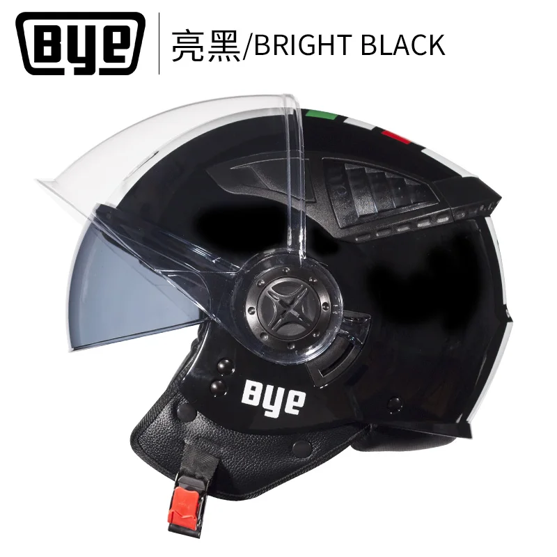 

Motorcycle helmet open face half moto racing capacete para motocicleta vintage Motorbike helmets with dual lens Visors