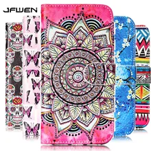 

JFWEN For iPhone 8 Case PU Leather Flip Stand Function Painted Luxury Phone Cases For iPhone 8 7 6 6S Plus Case Cover Wallet