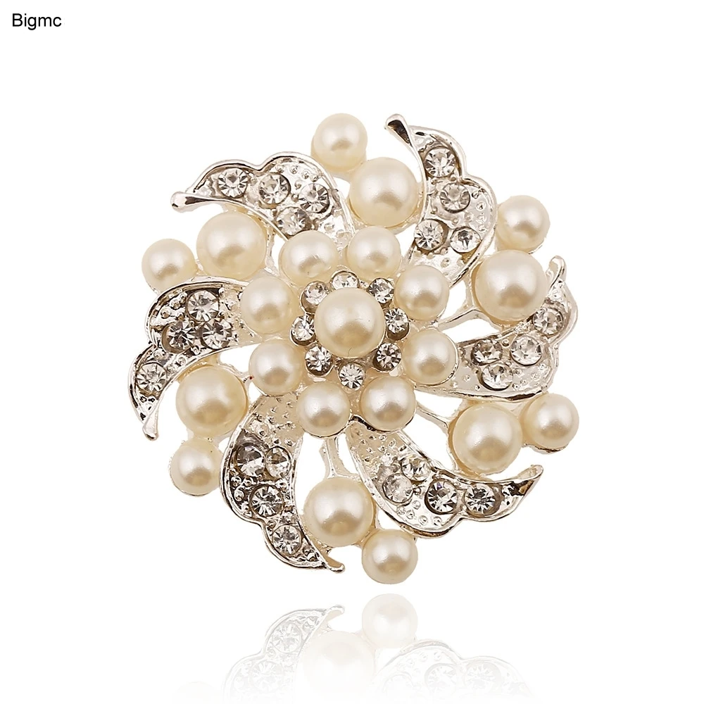 Brooch wholesale fashion popular fashion rhinestones pearl dance brooch