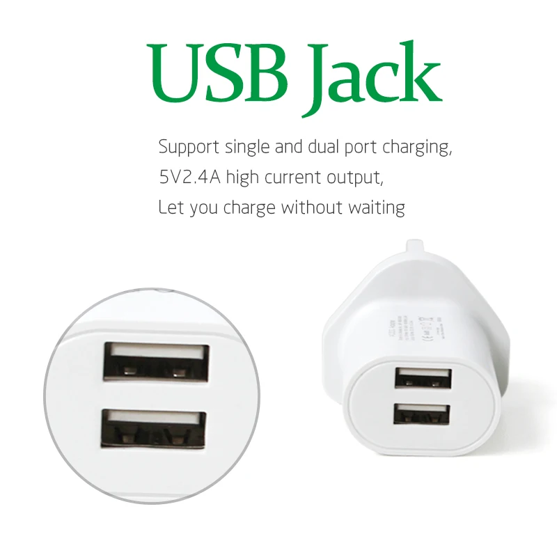 Переходник с двумя usb портами 5 В 2 4 А|Адаптеры для розеток| |