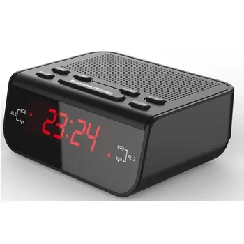 

Digital LED Time Display Home Desk Radio Clock Radio Dual Band Storage Stations AM/FM 10 Each Snooze Sleep Function Alarm Clock