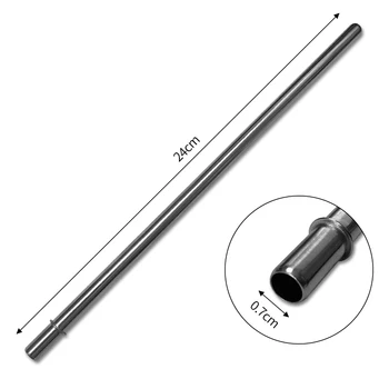 

Factory free shipping stainless steel drinking straws 10pcs/lot 24cm long