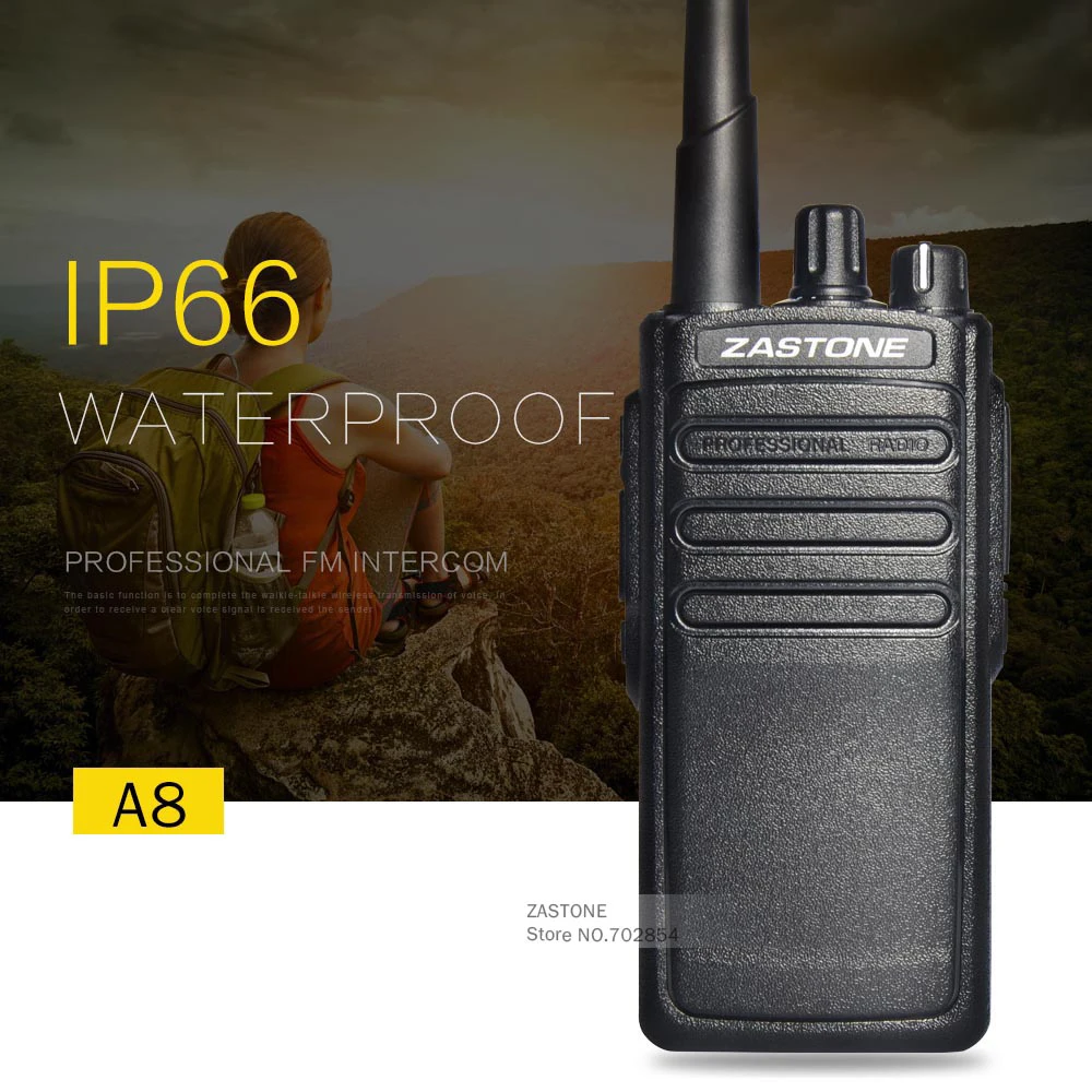 Zastone A8 10w Ip66 Waterproof Walkie Talkie 10km Long Range Handheld
