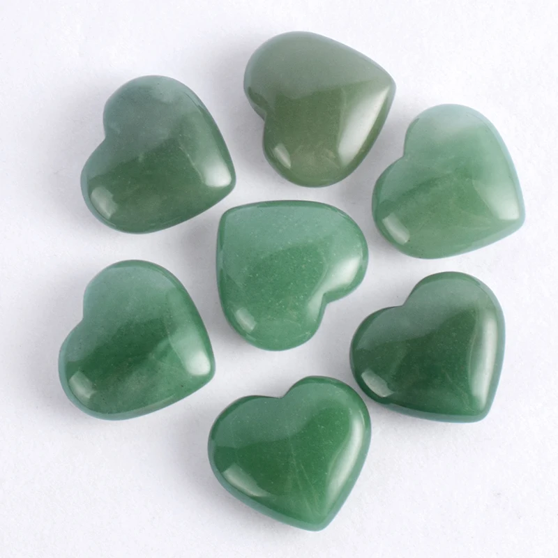

10 pcs Wholesale Jade heart-shape beads natural Aventurine crystal Miniature home decoration accessory wedding favors gifts