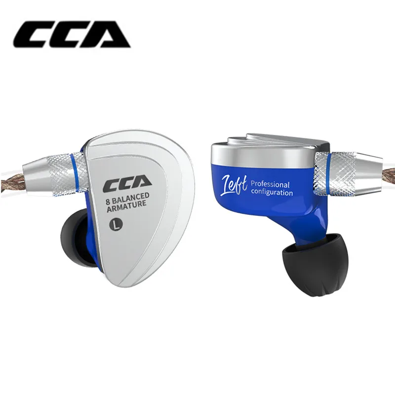 Наушники-вкладыши CCA C16 8BA Hi-Fi сбалансированная конструкция с отсоединяемым