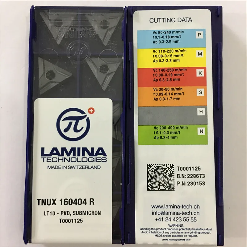

TNUX160404R-NN LT10 LAMINA CNC blade carbide insert LATHE TOOL 10pcs/lot