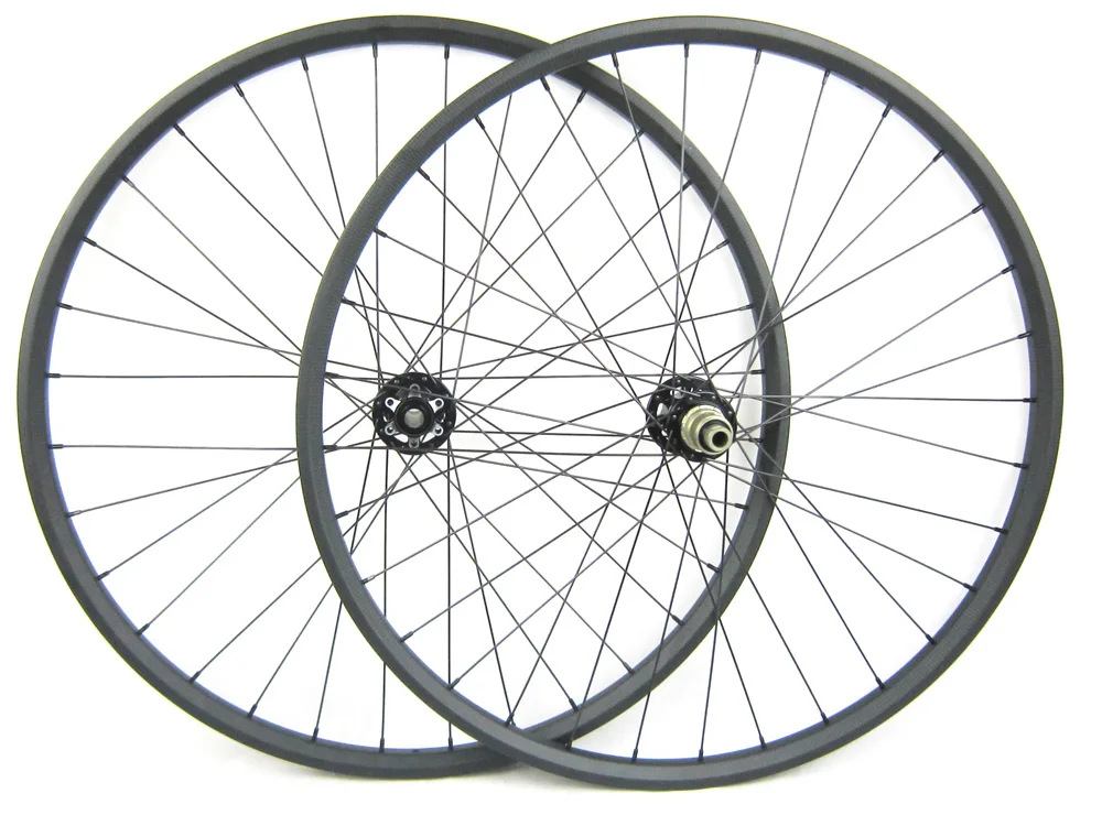 

Chinese Full Carbon 29er AM/DH HOOKLESS Mountain Bicycle Wheelset 20mm Deep MTB Rims Disc Brake Bike Clincher Wheel
