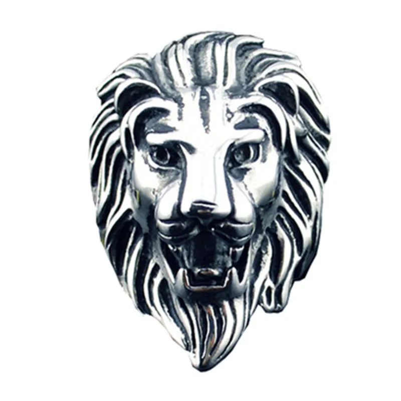 Men Vintage Domineering Tiger Lion Head Carving Finger Ring Punk Jewelry Gift | Украшения и аксессуары