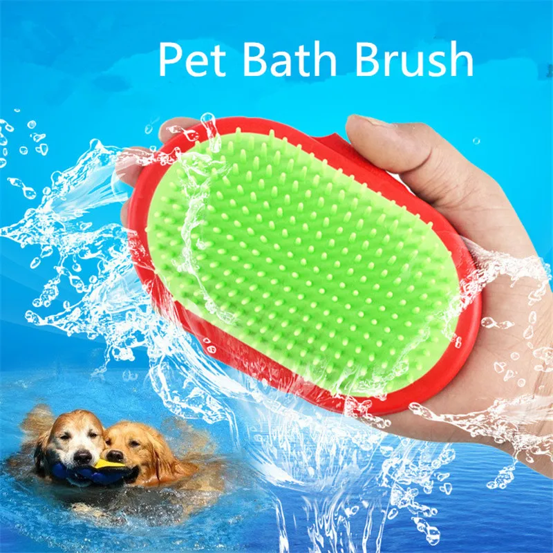 Adjustable Pet Grooming Palm Brush Pet Massage Brush Pet Bathing Rubber