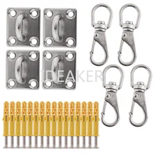 3 шт. квадратное крепление для тентов комплект оборудования включает в себя M5 Pad глаза карабины самонарезающие винты яхта верфи Установка затянуть парус