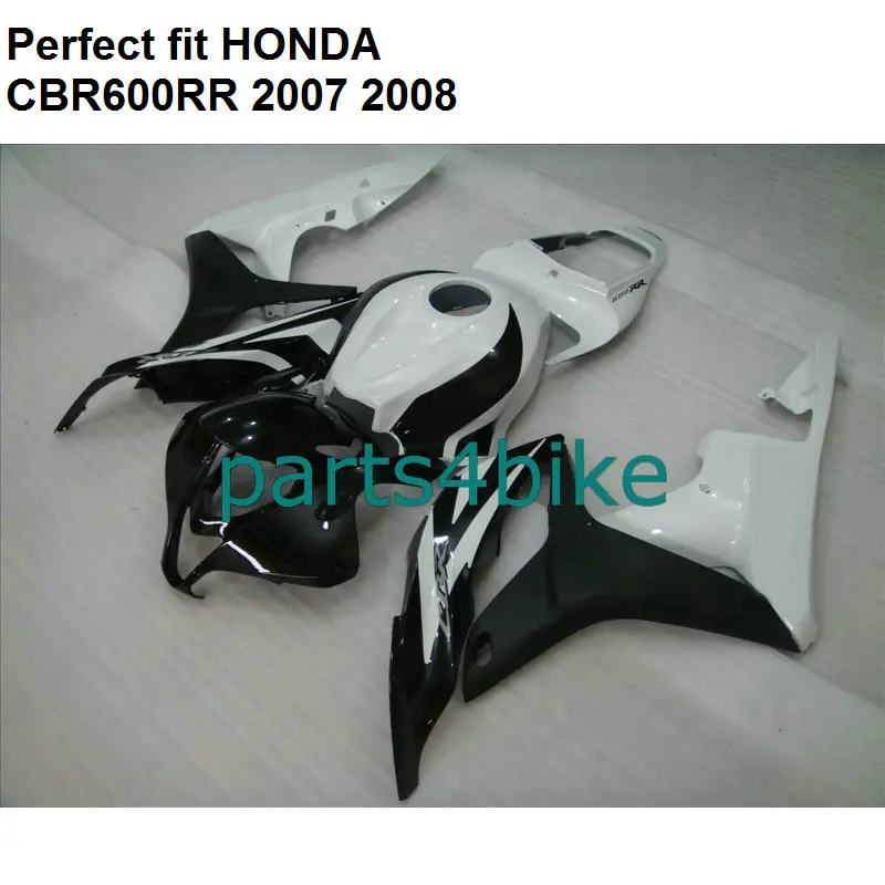 

Free custom fairing kit for Honda black white CBR 600RR 07 08 fairings CBR600RR 2007 2008 SZ53