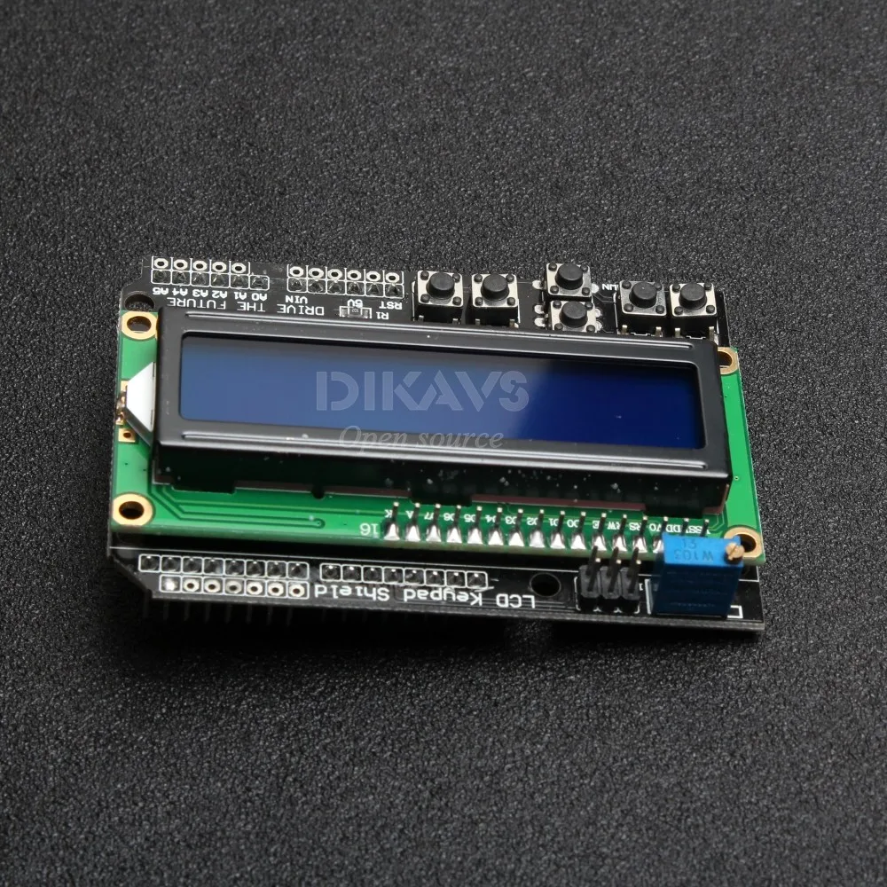 ЖК экран с клавиатурой 16x2 символами для Arduino|display for arduino|character displaylcd keypad shield |