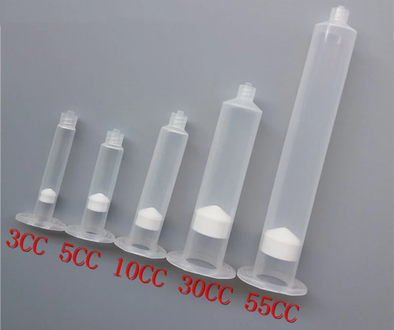 American style transparent Liquid Dispenser robot adapter Solder Paste Adhesive Glue Syringe barrel helix luer Needle Tip