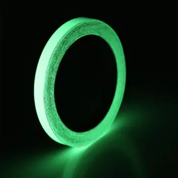 

5m 12/15mm Self-adhesive Luminous Tape Warning Safety Decorative Tapes Night Vision Glow In Dark Safety Sticker Material Escolar