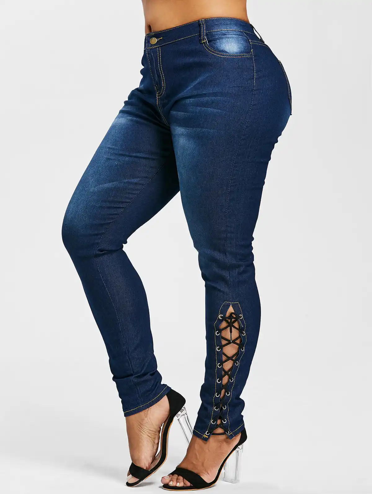 lace up jeans