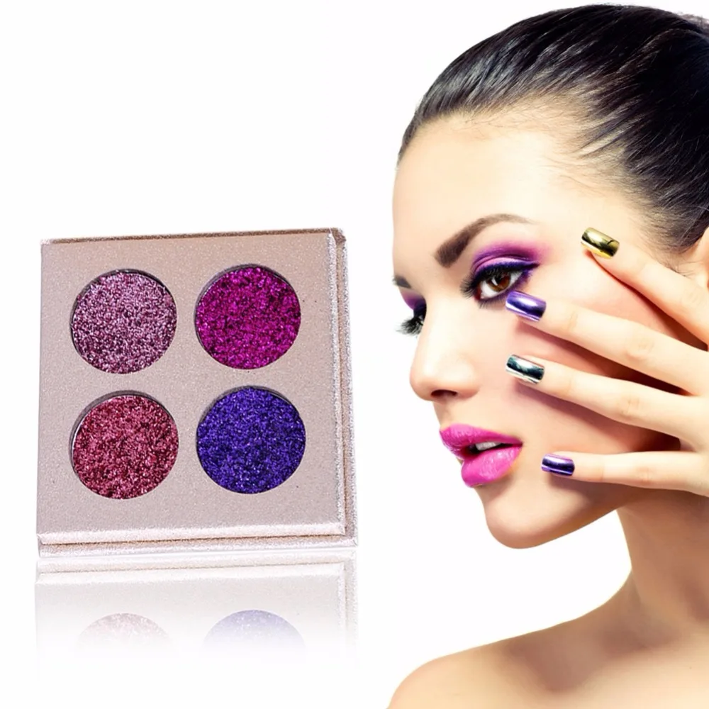 Beauty Glazed 4 color Glitterinjections Glitters Eye Shadow Palette