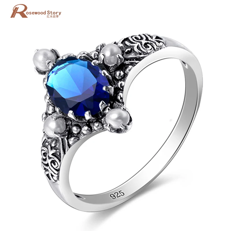 

Charming Women Rings Shiny Created Sapphire Stone 925 Sterling Silver Color Ring Size 5-10 Love Gift Wedding Engagement Jewelry