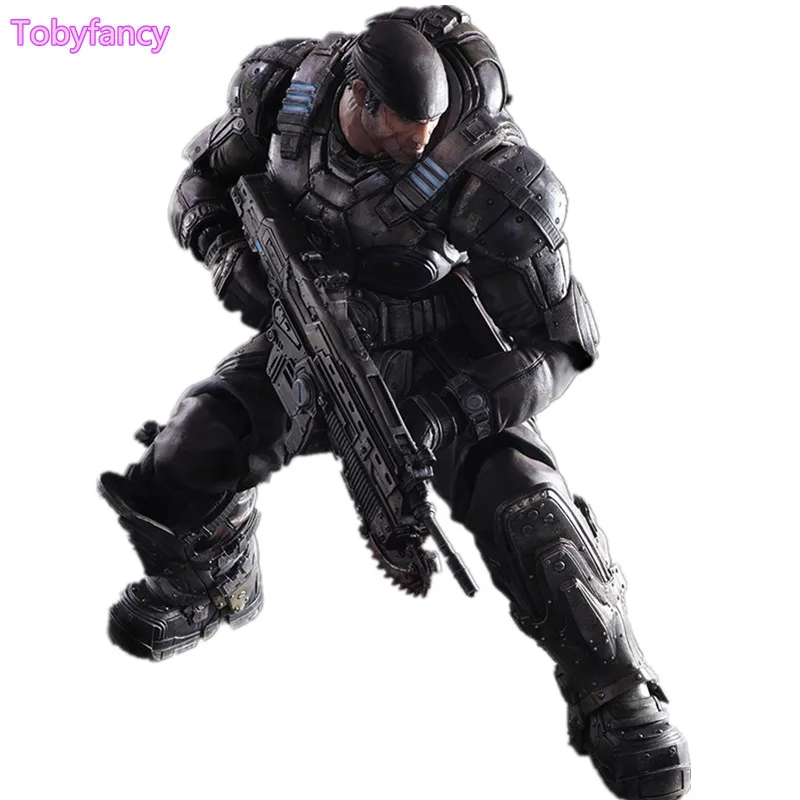 

Gears of War 3 Action Figure Play Arts Kai Marcos 260mm PVC Model Toy Anime Playarts Kai Gears of War Figurine Doll Toys Gift