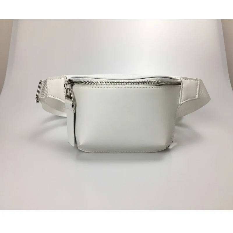 Женская поясная сумка кожаная поясная сумка для девочек, Женская Повседневная дорожная сумка, модная сумка на плечо, карманы на ремне - Цвет: White waist bag