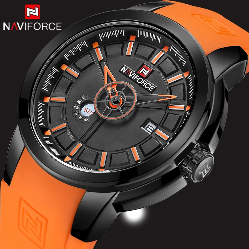 Новые мужские часы топ класса люкс NAVIFORCE брендовые модные спортивные военные