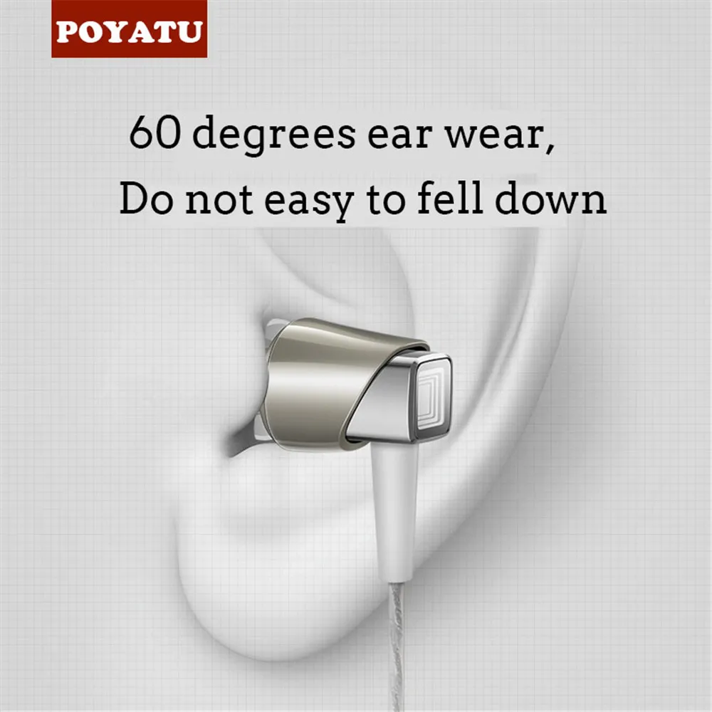 Earphone POYATU In Ear Headset HIFI Super Bass Earphones fone de ouvido Ceramics Headset auriculares audifonos BlackWhite   (8)