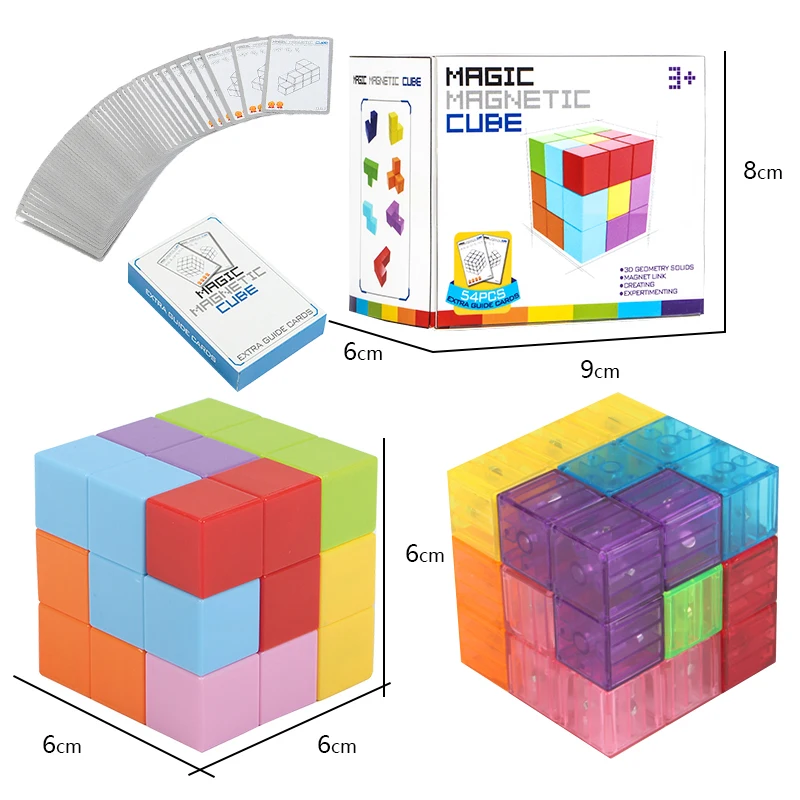 Offerte Magnete del Cubo Cubi magnetici giocattoli 3x3x3 Cubo Di Puzzle Giocattoli Educativi Più forme Rubiking Cubo Di Natale Di Compleanno regali