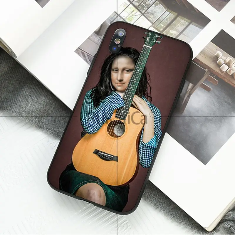 Ruicaica Забавный чехол Leonardo da Vinci Mona Lisa Новинка для телефона Fundas iPhone 5 5Sx 6 7 7plus 8 8Plus X XS