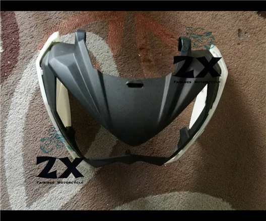

Motorcycle for Front Black Front Upper Cowl Nose Fairing Fit For Kawasaki Z250 2013-2015 Z300 2014 injection ZXMT z 250 head