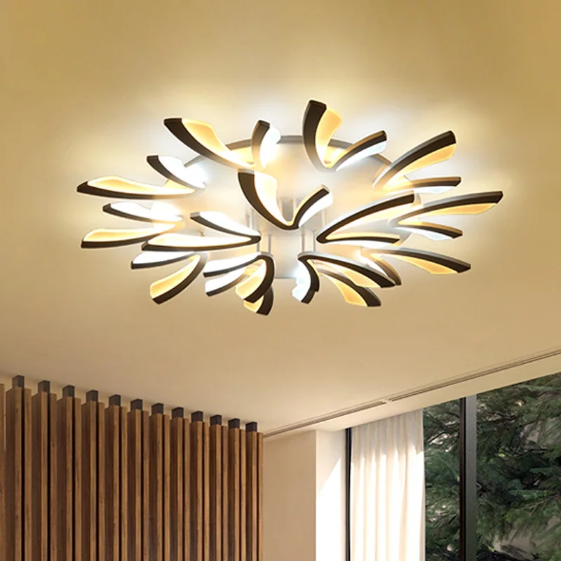 Buy Black Modern LED Ceiling Lights Fixtures For Living Dining Room Bedroom